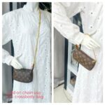 LV Mini Pochette Accessoires Brown Monogram Canvas with Leather and Gold Hardware #GUUKT-3 - Image 23