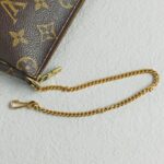 LV Mini Pochette Accessoires Brown Monogram Canvas with Leather and Gold Hardware #GUUKT-3 - Image 15