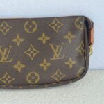 LV Mini Pochette Accessoires Brown Monogram Canvas with Leather and Gold Hardware #GUUKT-3 - Image 4