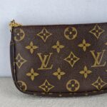 LV Mini Pochette Accessoires Brown Monogram Canvas with Leather and Gold Hardware #GUUKT-3 - Image 3