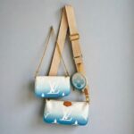 LV Multi Pochette Accessoires By The Pool 2-Tone Giant Monogram Coated Canvas with Leather and Gold Hardware #GUUKL-1