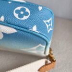 LV Multi Pochette Accessoires By The Pool 2-Tone Giant Monogram Coated Canvas with Leather and Gold Hardware #GUUKL-1 - Image 10