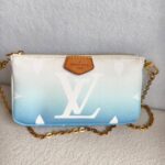 LV Multi Pochette Accessoires By The Pool 2-Tone Giant Monogram Coated Canvas with Leather and Gold Hardware #GUUKL-1 - Image 2