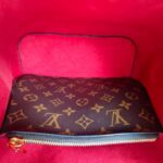 LV Neonoe MM Brown Monogram Coated Canvas with Red Leather and Gold Hardware #RRKT-2 - Image 28