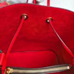 LV Neonoe MM Brown Monogram Coated Canvas with Red Leather and Gold Hardware #RRKT-2 - Image 21