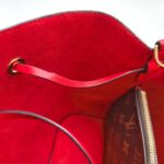 LV Neonoe MM Brown Monogram Coated Canvas with Red Leather and Gold Hardware #RRKT-2 - Image 26