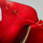 LV Neonoe MM Brown Monogram Coated Canvas with Red Leather and Gold Hardware #RRKT-2 - Image 23