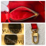 LV Neonoe MM Brown Monogram Coated Canvas with Red Leather and Gold Hardware #RRKT-2 - Image 17