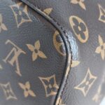 LV Neonoe MM Brown Monogram Coated Canvas with Red Leather and Gold Hardware #RRKT-2 - Image 12