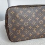 LV Neonoe MM Brown Monogram Coated Canvas with Red Leather and Gold Hardware #RRKT-2 - Image 9