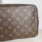 LV Neonoe MM Brown Monogram Coated Canvas with Red Leather and Gold Hardware #RRKT-2 - Image 10