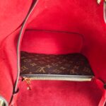 LV Neonoe MM Brown Monogram Coated Canvas with Red Leather and Gold Hardware #GUUUY-2 - Image 30