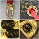 LV Neonoe MM Brown Monogram Coated Canvas with Red Leather and Gold Hardware #GUUUY-2 - Image 21