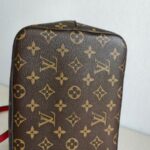 LV Neonoe MM Brown Monogram Coated Canvas with Red Leather and Gold Hardware #GUUUY-2 - Image 10