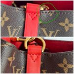 LV Neonoe MM Brown Monogram Coated Canvas with Red Leather and Gold Hardware #GUUUY-2 - Image 18