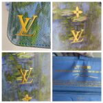 LV Neverfull LV x Jeff Koong Master Monet MM Blue Coated Canvas with Leather and Gold Hardware #GUUCE-1 - Image 23