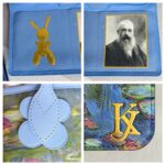 LV Neverfull LV x Jeff Koong Master Monet MM Blue Coated Canvas with Leather and Gold Hardware #GUUCE-1 - Image 22