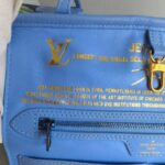 LV Neverfull LV x Jeff Koong Master Monet MM Blue Coated Canvas with Leather and Gold Hardware #GUUCE-1 - Image 33