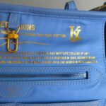 LV Neverfull LV x Jeff Koong Master Monet MM Blue Coated Canvas with Leather and Gold Hardware #GUUCE-1 - Image 34