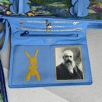 LV Neverfull LV x Jeff Koong Master Monet MM Blue Coated Canvas with Leather and Gold Hardware #GUUCE-1 - Image 31