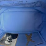 LV Neverfull LV x Jeff Koong Master Monet MM Blue Coated Canvas with Leather and Gold Hardware #GUUCE-1 - Image 38