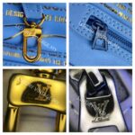 LV Neverfull LV x Jeff Koong Master Monet MM Blue Coated Canvas with Leather and Gold Hardware #GUUCE-1 - Image 26