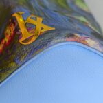LV Neverfull LV x Jeff Koong Master Monet MM Blue Coated Canvas with Leather and Gold Hardware #GUUCE-1 - Image 14