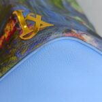 LV Neverfull LV x Jeff Koong Master Monet MM Blue Coated Canvas with Leather and Gold Hardware #GUUCE-1 - Image 13