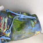 LV Neverfull LV x Jeff Koong Master Monet MM Blue Coated Canvas with Leather and Gold Hardware #GUUCE-1 - Image 8