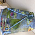 LV Neverfull LV x Jeff Koong Master Monet MM Blue Coated Canvas with Leather and Gold Hardware #GUUCE-1 - Image 10