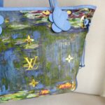LV Neverfull LV x Jeff Koong Master Monet MM Blue Coated Canvas with Leather and Gold Hardware #GUUCE-1 - Image 6