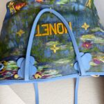 LV Neverfull LV x Jeff Koong Master Monet MM Blue Coated Canvas with Leather and Gold Hardware #GUUCE-1 - Image 30