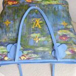 LV Neverfull LV x Jeff Koong Master Monet MM Blue Coated Canvas with Leather and Gold Hardware #GUUCE-1 - Image 28
