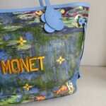 LV Neverfull LV x Jeff Koong Master Monet MM Blue Coated Canvas with Leather and Gold Hardware #GUUCE-1 - Image 4