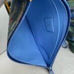 LV Neverfull LV x Jeff Koong Master Monet MM Blue Coated Canvas with Leather and Gold Hardware #GUUCE-1 - Image 47
