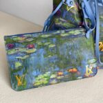 LV Neverfull LV x Jeff Koong Master Monet MM Blue Coated Canvas with Leather and Gold Hardware #GUUCE-1 - Image 53