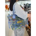 LV Neverfull LV x Jeff Koong Master Monet MM Blue Coated Canvas with Leather and Gold Hardware #GUUCE-1 - Image 54