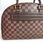 LV Nolita Brown Damier Ebene Coated Canvas with Leather and Gold Hardware #RYLR-1 - Image 3
