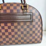 LV Nolita Brown Damier Ebene Coated Canvas with Leather and Gold Hardware #RYLR-1 - Image 4