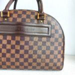 LV Nolita Brown Damier Ebene Coated Canvas with Leather and Gold Hardware #RYLR-1 - Image 6
