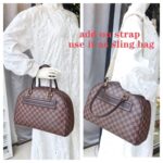 LV Nolita Brown Damier Ebene Coated Canvas with Leather and Gold Hardware #RYLR-1 - Image 40