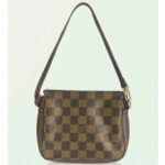 LV Trousse Makeup Pochette Damier Ebene Coated Canvas with Gold Hardware #GUUKT-4