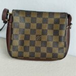 LV Trousse Makeup Pochette Damier Ebene Coated Canvas with Gold Hardware #GUUKT-4 - Image 4