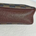 LV Trousse Makeup Pochette Damier Ebene Coated Canvas with Gold Hardware #GUUKT-4 - Image 11