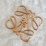 Loewe Anagram Gold Metal Brooch #GUUYR-11