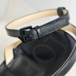 Loewe Petal Stiletto Size 40 Black Leather #GUUKC-1 - Image 8