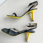 Loewe Petal Stiletto Size 40 Black Leather #GUUKC-1 - Image 3