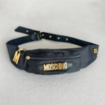 Moschino Waist Pouch Black Nylon with Gold Hardware #GUUUS-2
