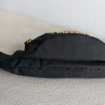 Moschino Waist Pouch Black Nylon with Gold Hardware #GUUUS-2 - Image 8