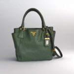 Prada BN2435 Bag Green Calf Leather WIth Gold Hardware #GUUCE-3